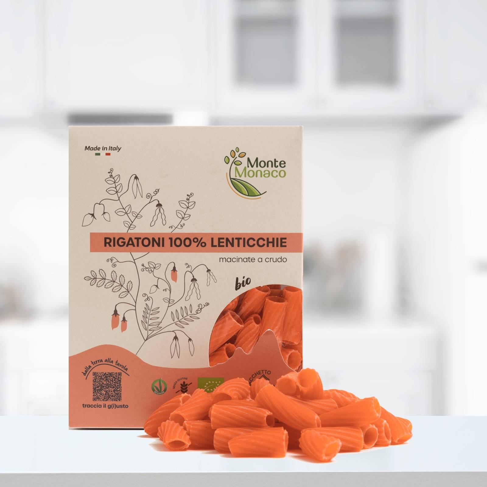 Monte Monaco Rigatoni 100% Lenticchie